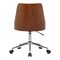 Armen Living Diamond Office Chair in Chrome finish with Tufted Black Faux Leather and Walnut Veneer Back LCDIOFCHBLACK - alternate 3